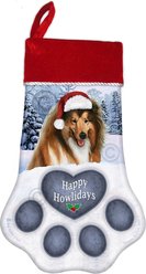 Pet Gifts USA Collie Sable Christmas Stocking, 17 x 10.5-in