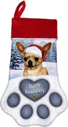 Pet Gifts USA Chihuahua Shorthair Fawn Christmas Stocking, 17 x 10.5-in