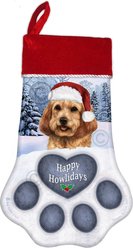 Pet Gifts USA Cockapoo Buff Christmas Stocking, 17 x 10.5-in