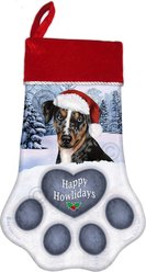 Pet Gifts USA Catahoula Leopard Dog Christmas Stocking, 17 x 10.5-in