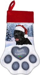 Pet Gifts USA Black Cane Corso Christmas Stocking, 17 x 10.5-in