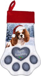 Pet Gifts USA Cavalier King Charles Blenheim Christmas Stocking, 17 x 10.5-in