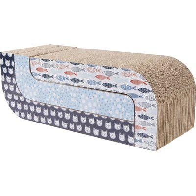 Kitty City Kitty City Mixed Sloped Catnip Scratcher Cat Toy, Multicolor, 3 count