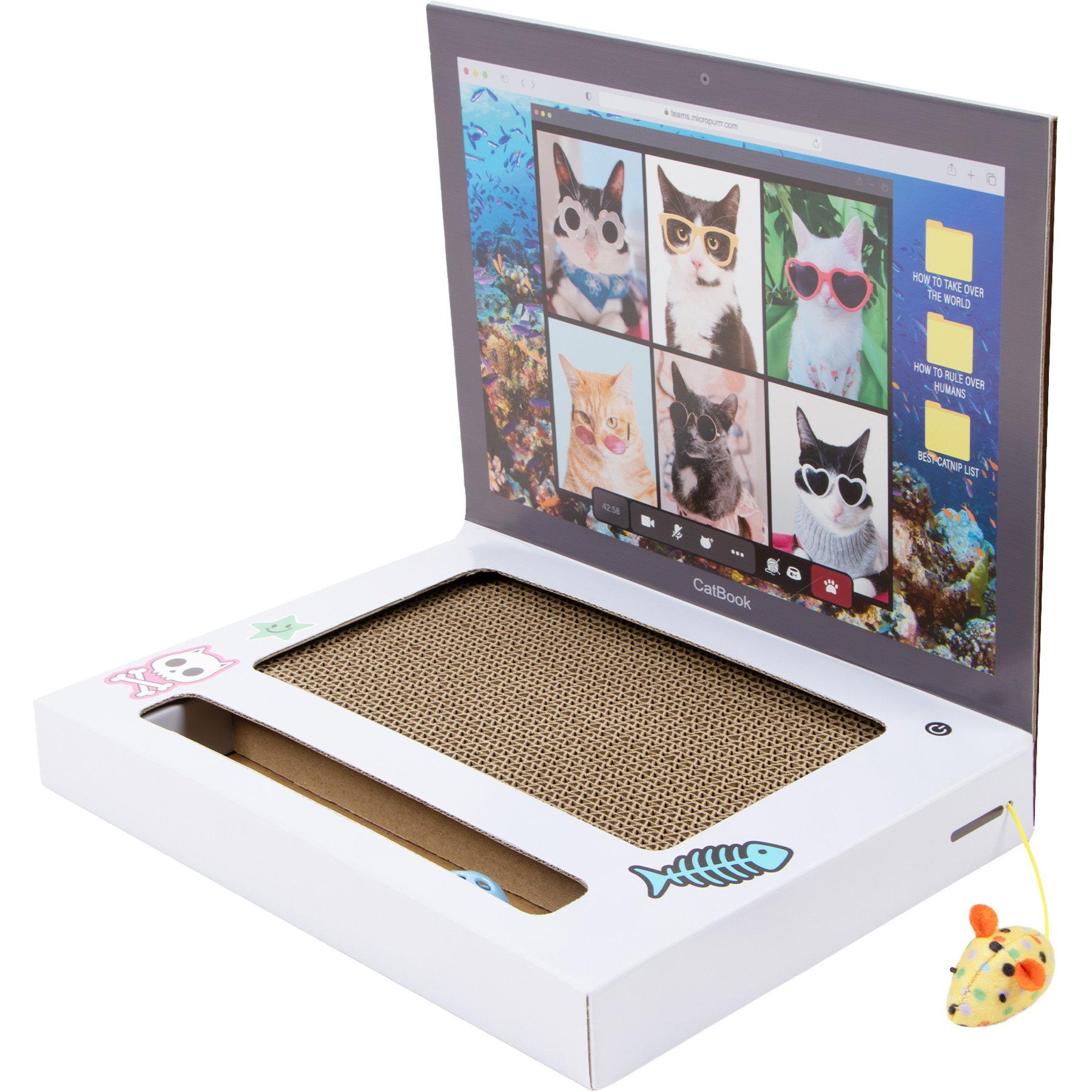 Kitty City Laptop Distraction Catnip Scratcher Cat Toy, Multicolor