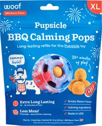 Woof Refill BBQ Pops & Summer Pupsicle Favorite Distraction Grain-Free Smokey Beef Flavor Lickable Dog Treats, X-Large, 5 count