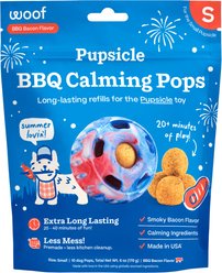Woof Refill BBQ Pops & Summer Pupsicle Favorite Distraction Grain-Free Smokey Beef Flavor Lickable Dog Treats, Small, 10 count