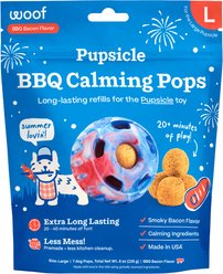 Woof Refill BBQ Pops & Summer Pupsicle Favorite Distraction Grain-Free Smokey Beef Flavor Lickable Dog Treats, Large, 7 count