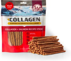 Wild Eats Value Pack 0.2-inch Salmon Collagen Sticks Natural Dogs Chews, 75 count