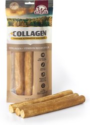 Wild Eats 10-inch Venison Flavor Collagen Retriever Style Cheek Rolls Hard Dog Chews, 3 count