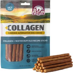 Wild Eats 0.4-inch Water Buffalo Collagen Sticks Natural Dog Chew, 15 count slide 1 of 3