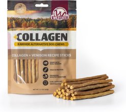 Wild Eats 0.2-inch Venison Collagen Sticks Natural Dog Chew, 25 count