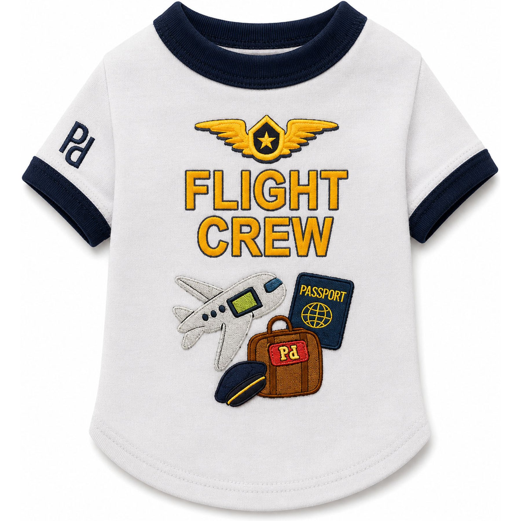 Parisian Pet Flight Crew Dog Shirt, X-Large