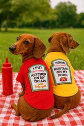 Parisian Pet Mustard Licker Dog Shirt, Large slide 2 of 4