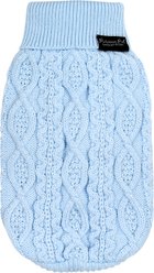 Parisian Pet Cable Knit Sweater Dog, Blue, X-Small