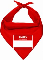 Parisian Pet Hello My Name Is Dog Bandana, Large