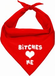 Parisian Pet Bitches Love Me Dog Bandana, Large