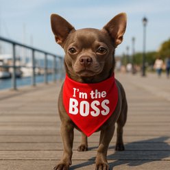 Parisian Pet I’m the Boss Dog Bandana, Large slide 2 of 4