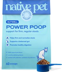 Native Pet Power Poop Digestive Health Gutwell with Prebiotics, Probiotics, & Postbiotics Supplement for Dogs, 12.7-oz bag