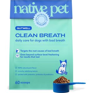 Native Pet Clean Breath Dental Health & Plaque Control Gutwell Supplement for Dogs, 12.7-oz bag