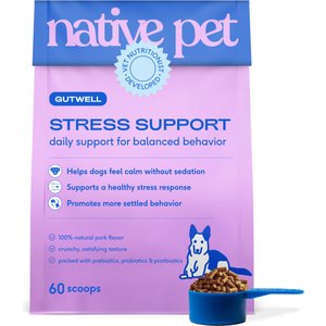 Native Pet Stress Support Anxiety Relief & Calming Gutwell Probiotic Supplement for Dogs, 12.7-oz bag