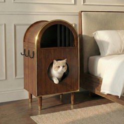 Bencmate 2-in-1 Cat Litter Box Enclosure, Brown