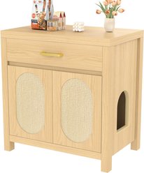 Bencmate Wooden Cat House & Litter Box Enclosure, Beige slide 2 of 8