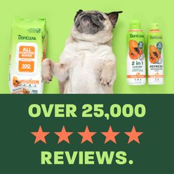 TropiClean 3-Piece Variety Pack Deodorizing Detangling Cruelty-Free Hydrating Papaya Dog & Cat Shampoo, Clear slide 2 of 9