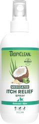 TropiClean Anti-Itch Soothing Medicated Cruelty-Free Hypoallergenic Oatmeal & Aloe Scented Dog & Cat Deodorizing Perfume, Clear, 12-fl oz bottle