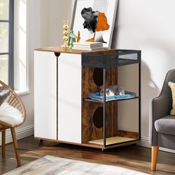 Bencmate Multi Level Shelves Cat Litter Box Enclosure