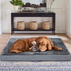 Bencmate Luxury Orthopedic Dog Beds with Removable Machine Washable Cover, Grey
