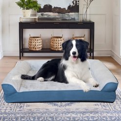 Bencmate Waterproof Memory Foam Non Slip Bottom Sofa Dog Bed, Blue