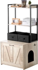 Bencmate Multi Functional Cat Litter Box Enclosure, Brown