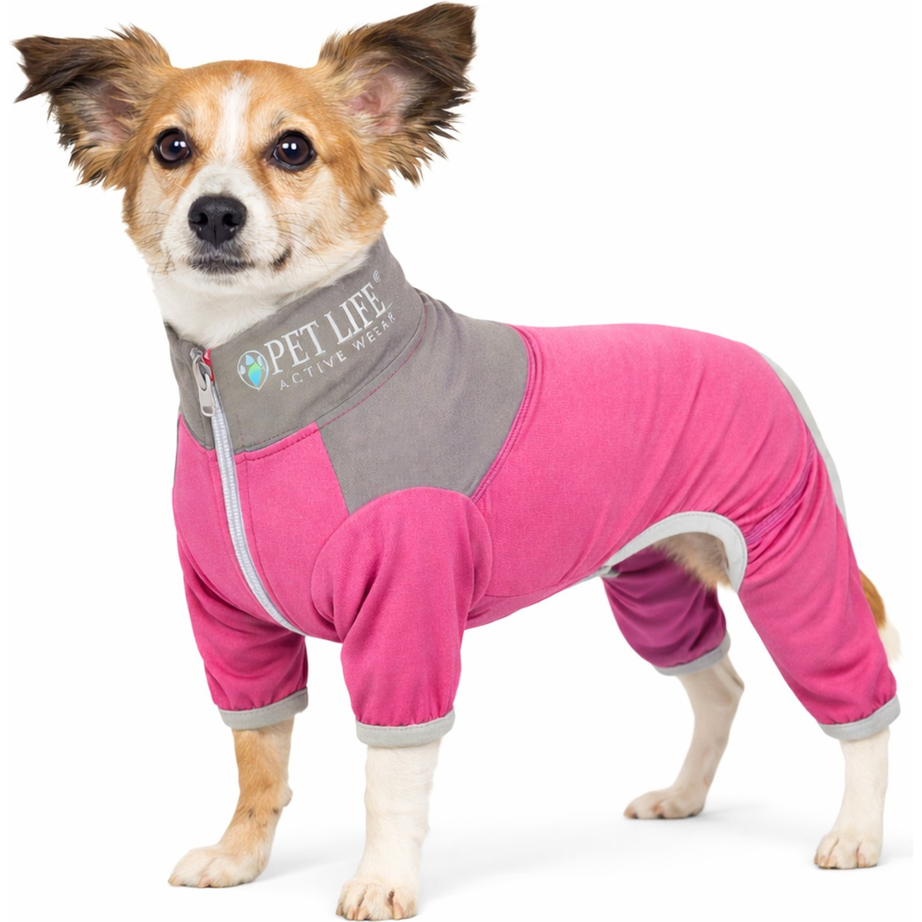 Pet Life Active Embarker Dog Shirt, Pink & Grey, X-Large