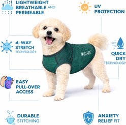 Pet Life Active Aero-Pawlse Heathered Quick-Dry 4-Way Stretch-Performance Dog T-Shirt, Green, X-Small slide 2 of 9