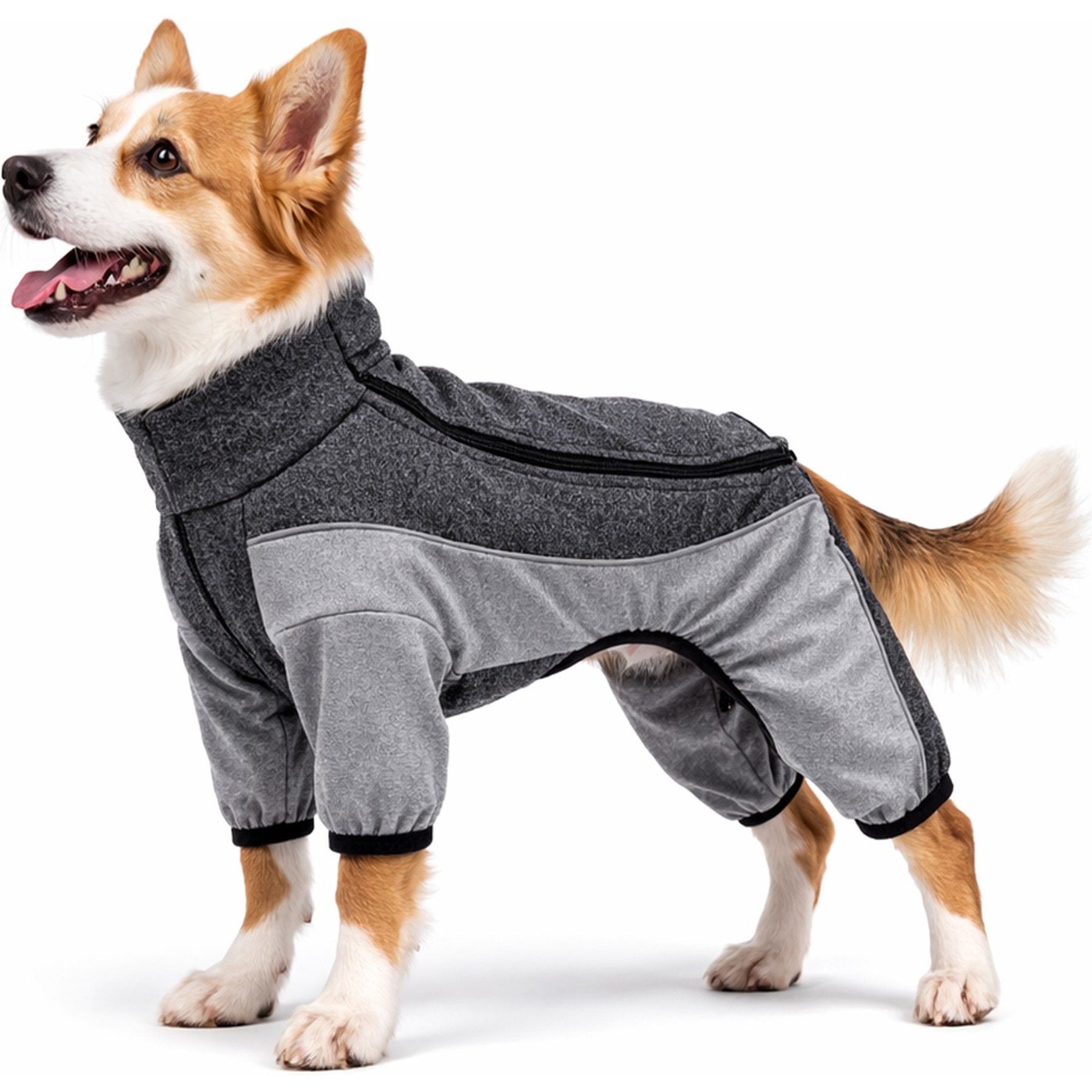 Pet Life Active Chase Pacer Dog Hoodie, Charcoal Grey & Black, X-Large