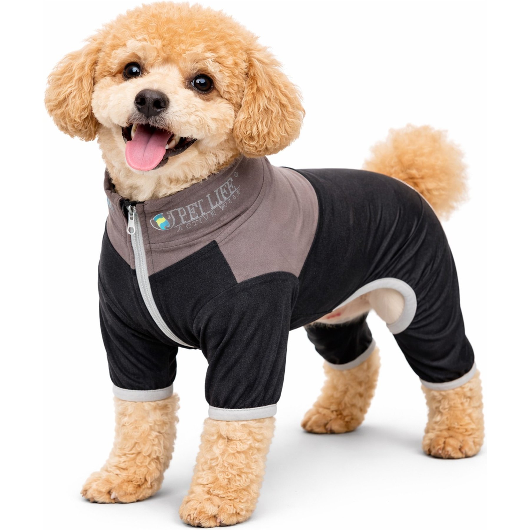 Pet Life Active Embarker Dog Shirt, Black/Grey, Large