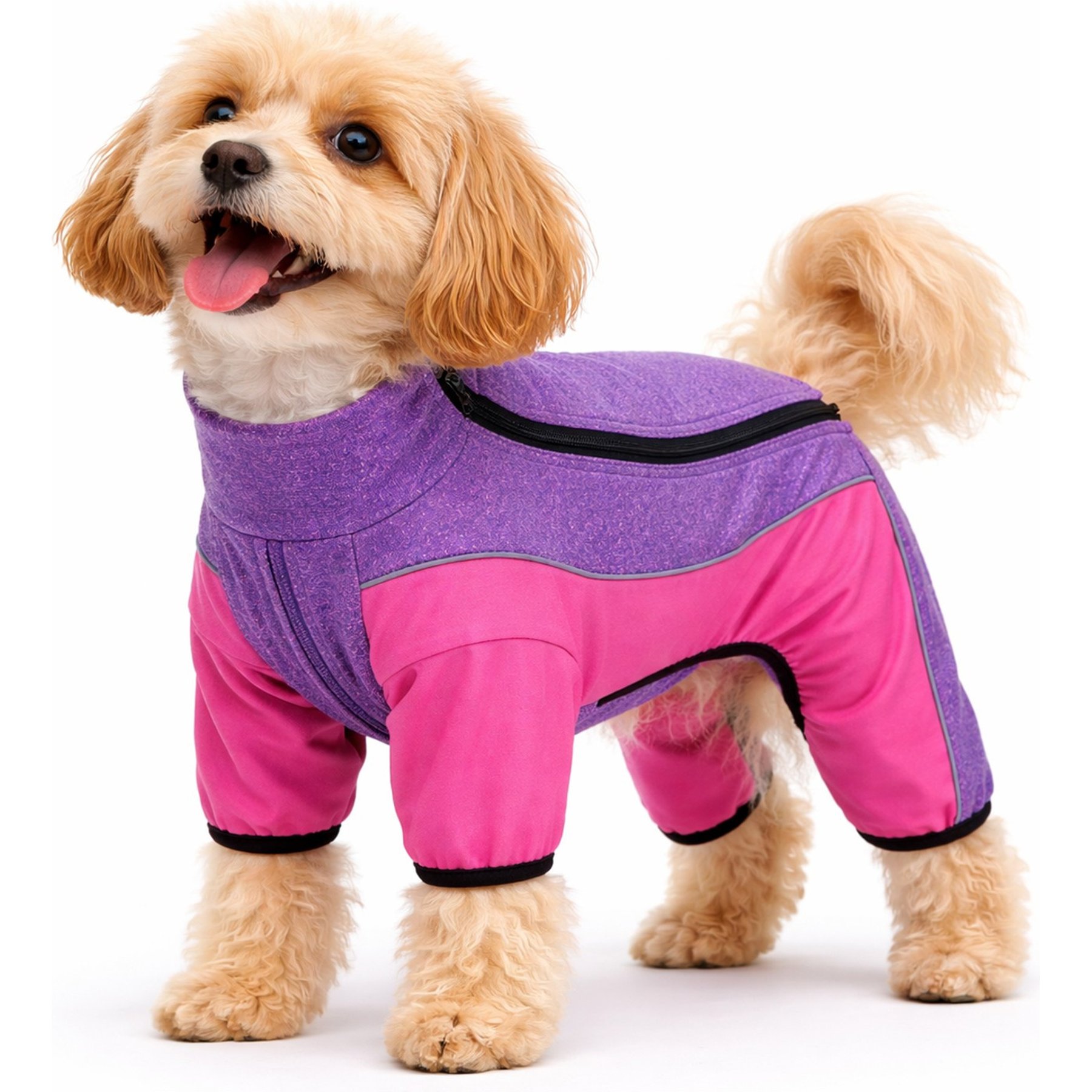 Pet Life Active Chase Pacer Dog Hoodie, Pink & Purple, Small