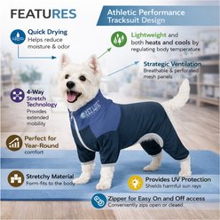Pet Life Active Embarker Dog Shirt, Teal / Navy, Small slide 2 of 8