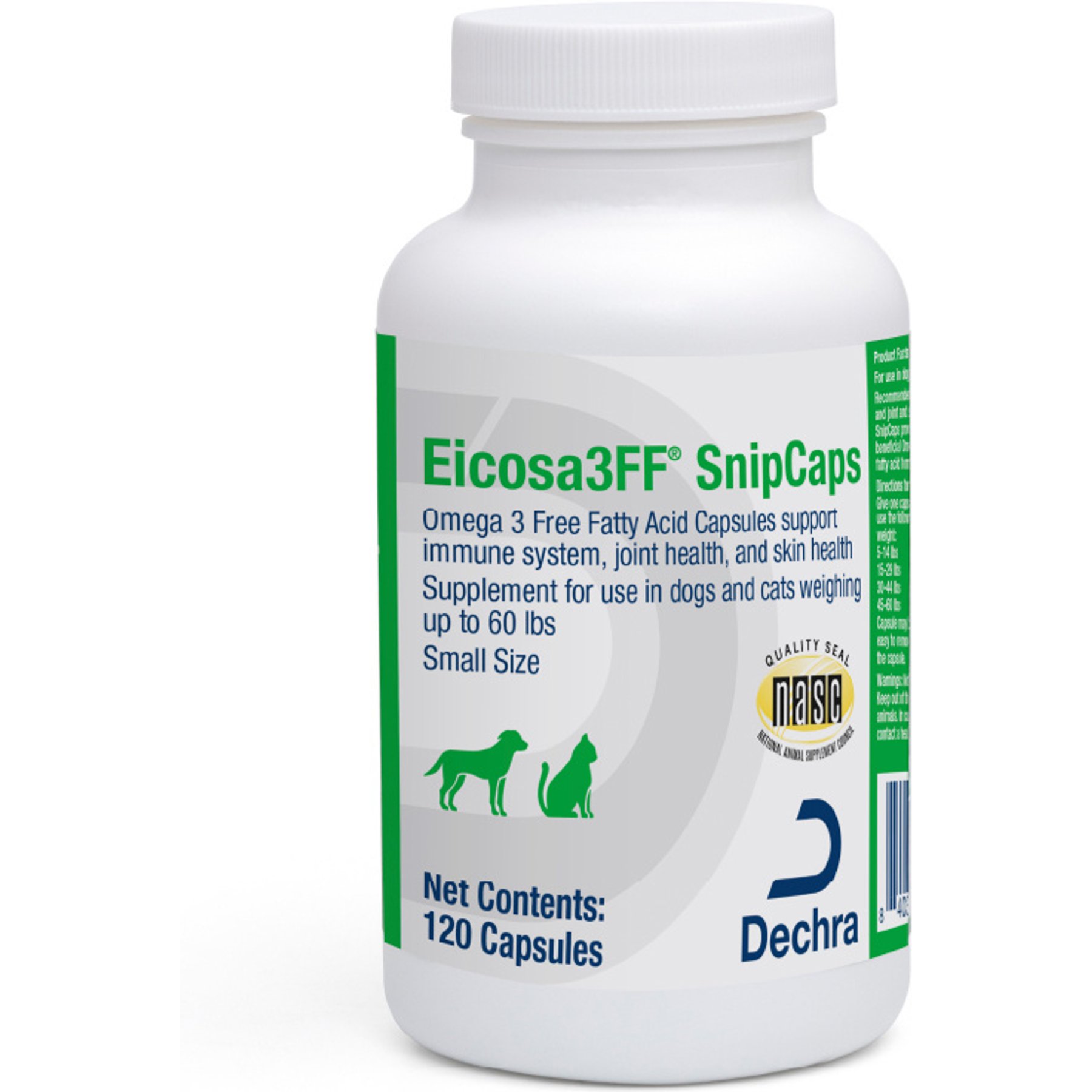 Eicosa3FF SnipCaps Skin & Coat Health Softgel Supplement for Dogs, Small, 120 count