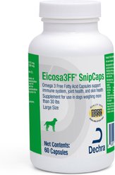 Eicosa3FF SnipCaps Skin & Coat Health Softgel Supplement for Dogs, Large, 60 count slide 1 of 6