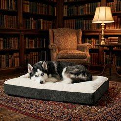 Snoozer Pet Products Reversible Premium Slumber Spot with Ivory Cloud 9 Top Machine Washable Pillow Dog Bed, Merlin Pewter, X-Large slide 1 of 3