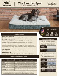 Snoozer Pet Products Reversible Premium Slumber Spot with Ivory Cloud 9 Top Machine Washable Pillow Dog Bed, Merlin Pewter, X-Large slide 2 of 3