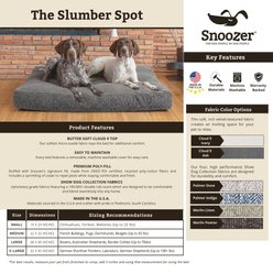 Snoozer Pet Products Reversible Premium Slumber Spot with Ash Cloud 9 Top Machine Washable Pillow Dog Bed, Merlin Pewter, X-Large slide 2 of 3