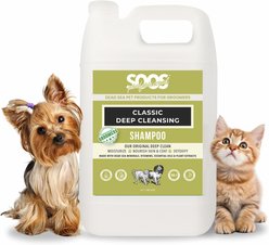 Soos Pets Classic Deep Cleansing Dog & Cat Shampoo, 135-fl oz bottle slide 1 of 5