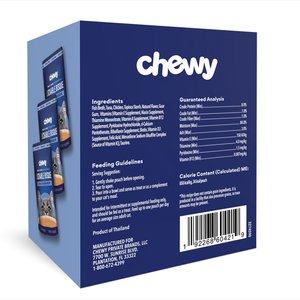 Chewy Made Lickables Bisque Senior Formula, Tuna & Chicken Recipe Cat Treat & Topper (FORMERLY TINY TIGER), 1.4-oz pouch, case of 12