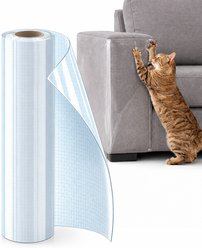 Fido Fave Thick Clear Adhesive Guard Scratch Cat Couch Protector Tape Roll, Transparent, 15.75 x 236.2-in