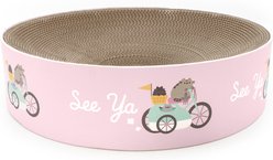 Pusheen Stadium Scooter Print Exercise Scratcher Boxes Cat Toy, Pink, One Size