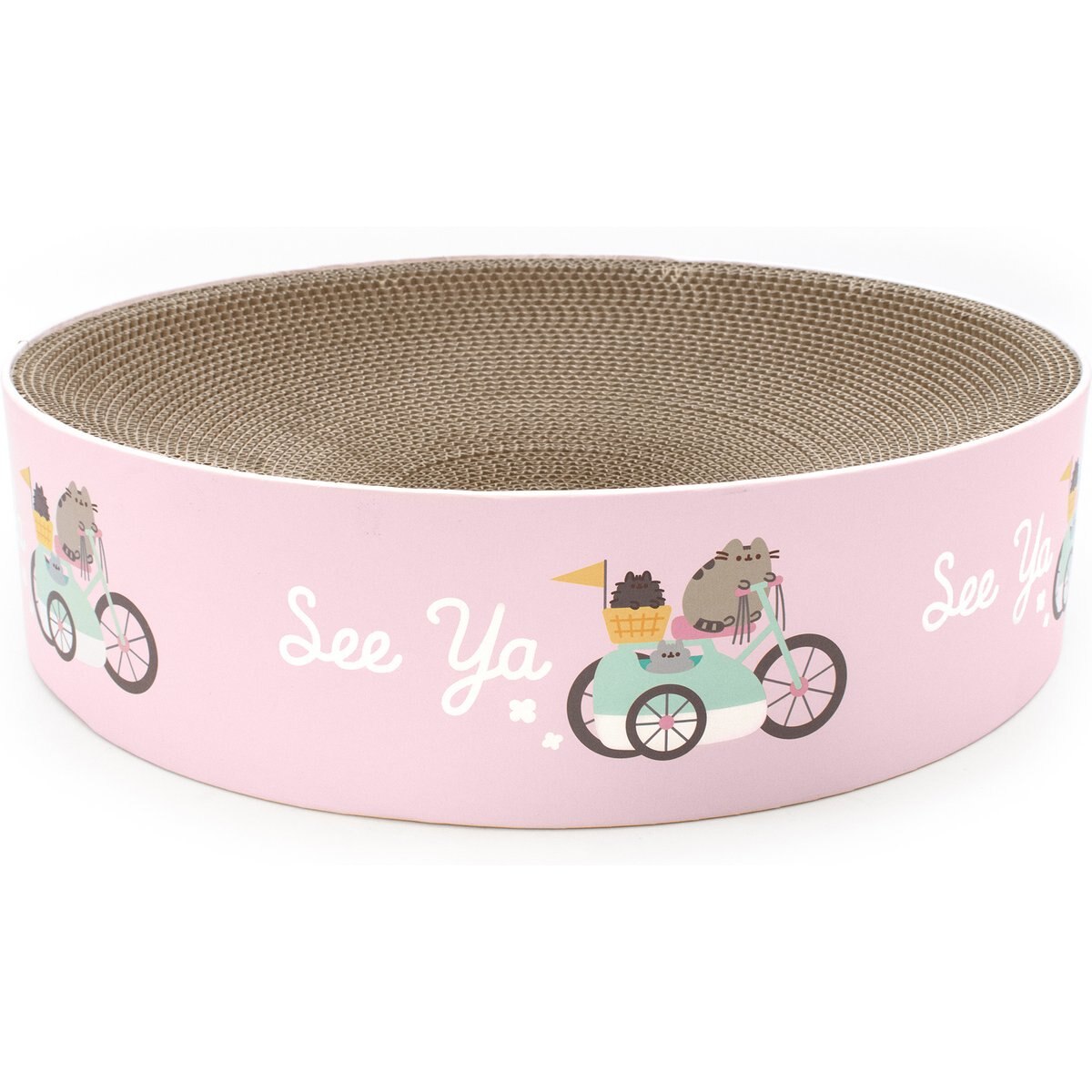 CultureFly Pusheen Stadium Scooter Print Exercise Scratcher Boxes Cat Toy, Pink, One Size