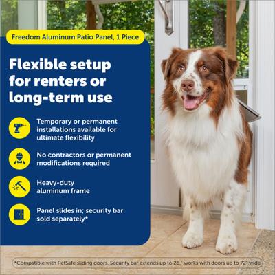 Show full view: PetSafe 96-in Sliding Glass Pet Door, Large slide 2 of 11