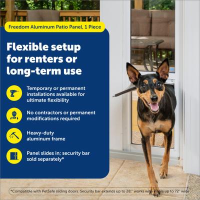 Show full view: PetSafe 96-in Sliding Glass Pet Door, Medium slide 2 of 11